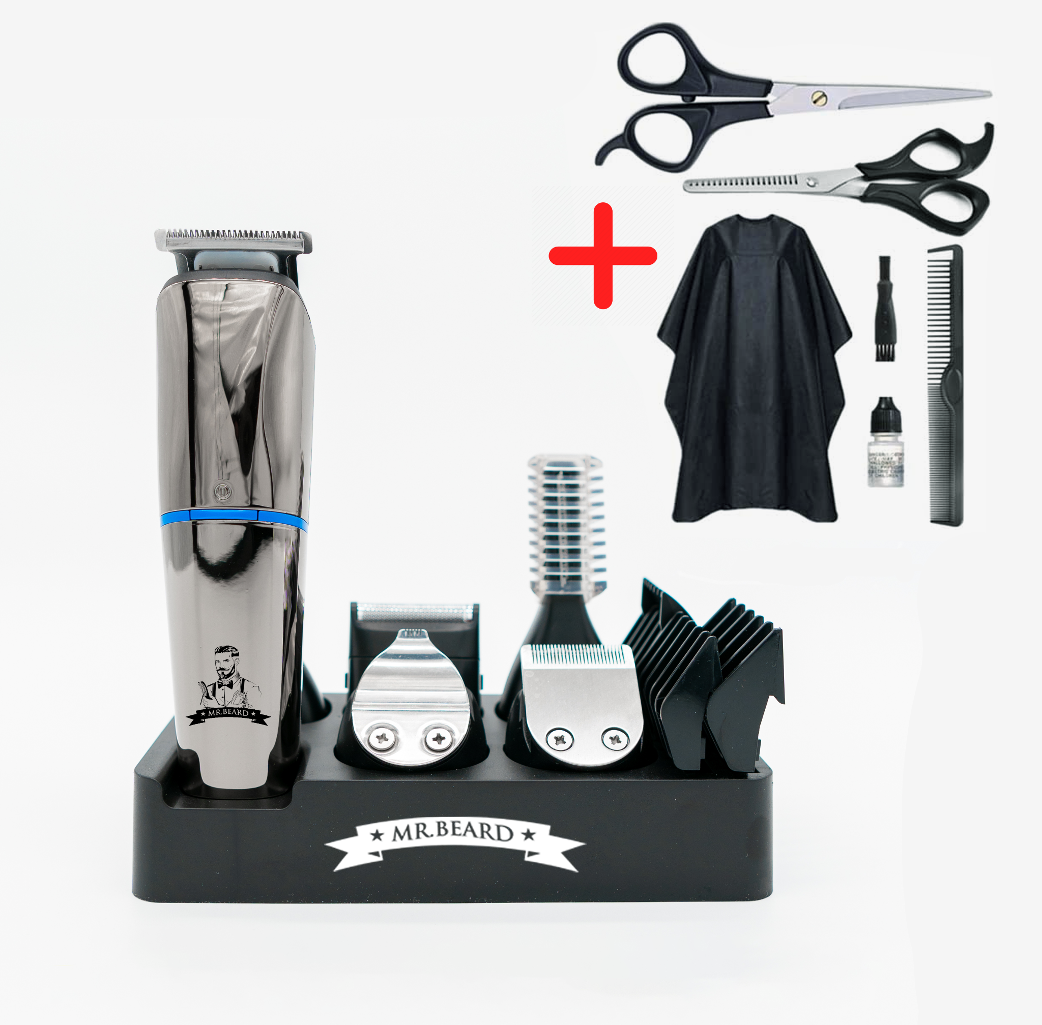 Professionele 6-in-1 Baard- en Haartrimmer Set